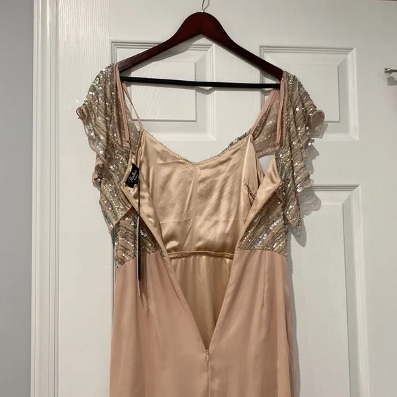 NWT Parker black blush sequin gown/dress Size 6